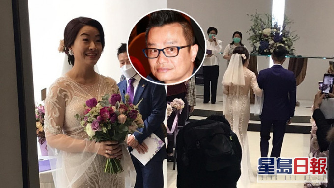 劉坤銘今日再婚,於灣仔某教堂迎娶Yvonne。