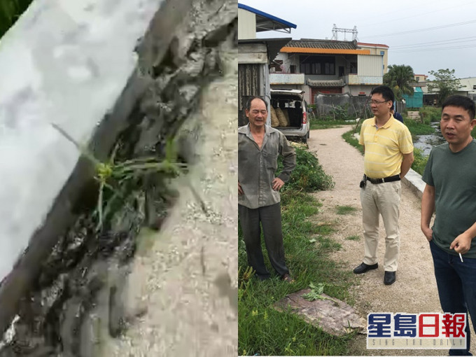 潮州一個池塘近日有大量魚群跳上岸,當局派員調查。潮州市應急管理局網頁圖片