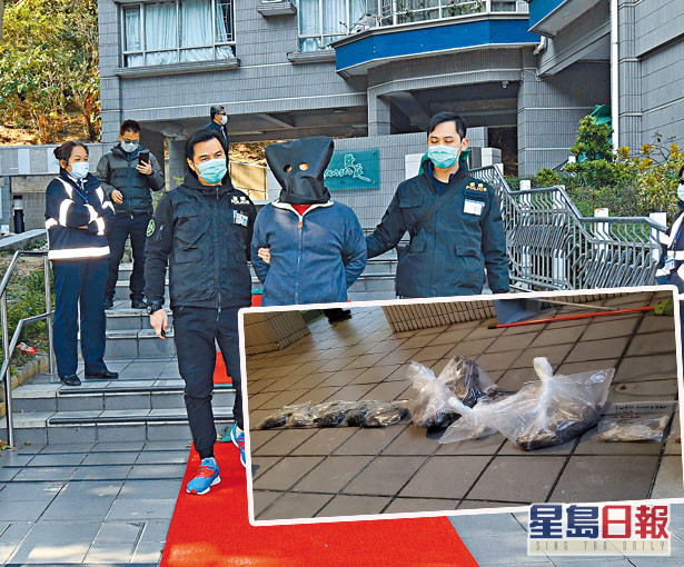 警方去年拘捕男子,涉高處擲動物落街案;小圖為墮斃動物。 資料圖片