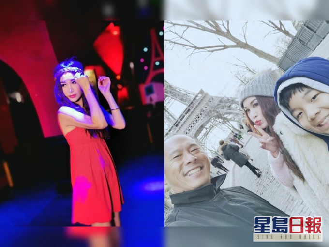 時間啱啱好,溫碧霞老公帶囝囝來探班,她剛好煞科,即可一家三口在巴黎旅遊。