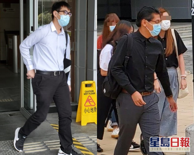 首被告黄家熙(左);第二被告冼凯升(右)。 陈子豪摄