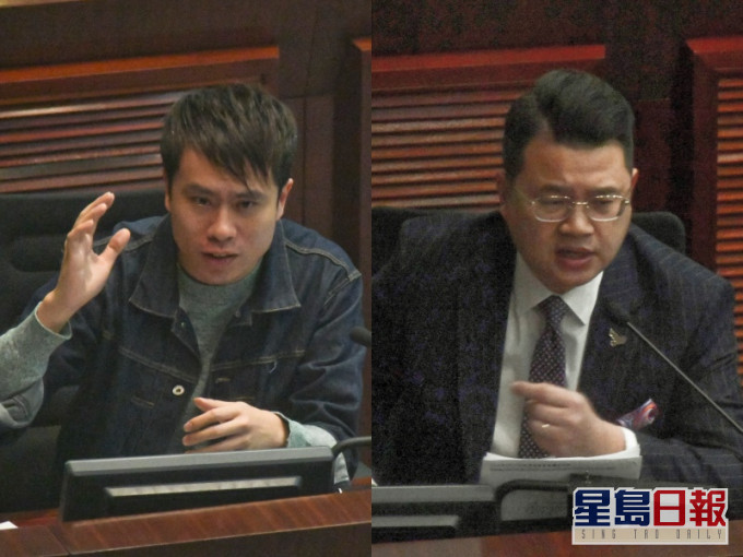 鄺俊宇(左)尹兆堅(右)。資料圖片