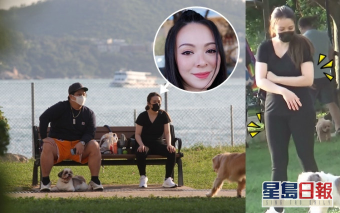 有愛情滋潤的JW自然心廣體胖,上周日同男友去放狗時,其大髀、手臂都明顯發福不少!