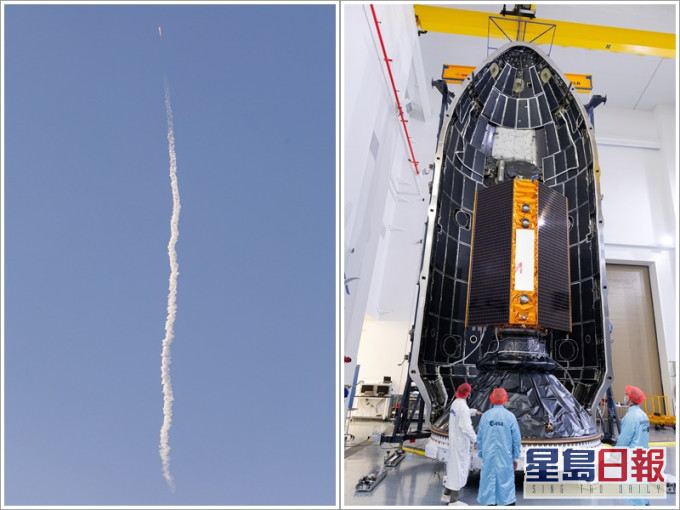 「哨兵六號」由SpaceX的「獵鷹九號」火箭搭載升空。AP