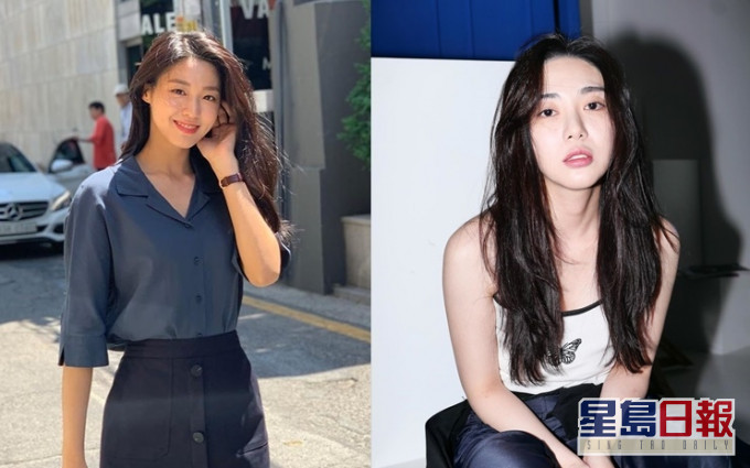 雪炫（左）正拍攝新劇，但受珉娥（右）以死指控事件影響，網民要求她退出劇集。