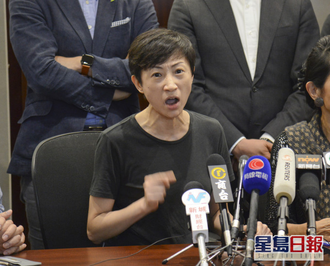 陳淑莊表示，民主派將義無反顧反對國歌法。 資料圖片
