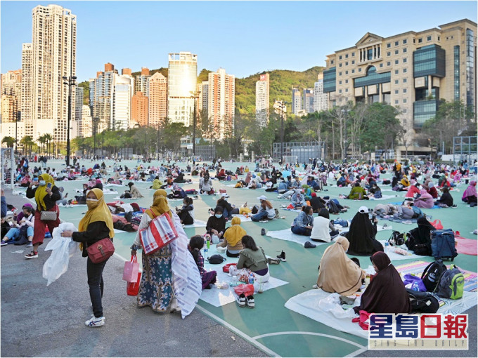 勞工處連續2個星期日為外傭提供免費的新冠病毒檢測。資料圖片
