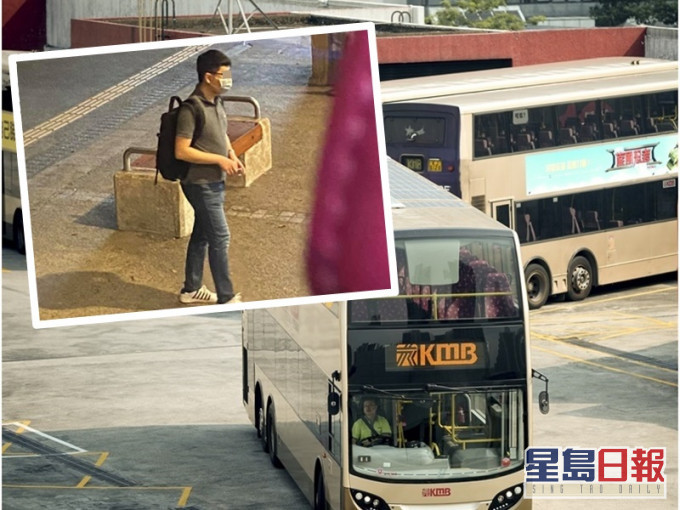 可疑男在巴士扮睡「抽水」。大埔 Tai Po FB