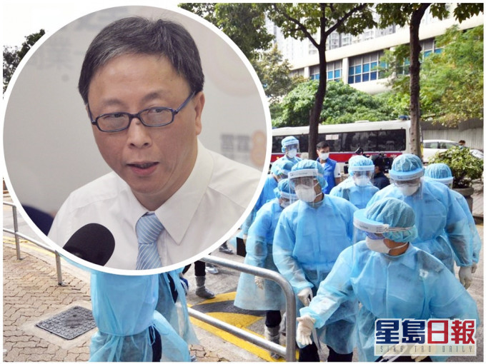 何栢良(小圖)指受天氣乾燥和寒冷等因素影響,確診數字將會反覆一段時間。資料圖片