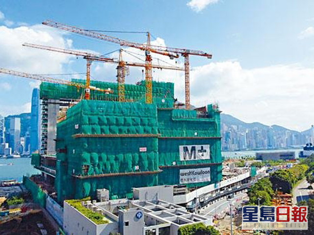西九文化区「M+博物馆」工程烂尾。 资料图片