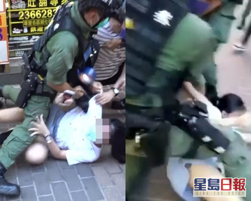 旺角一名女童當日遭警方膝壓。資料圖片