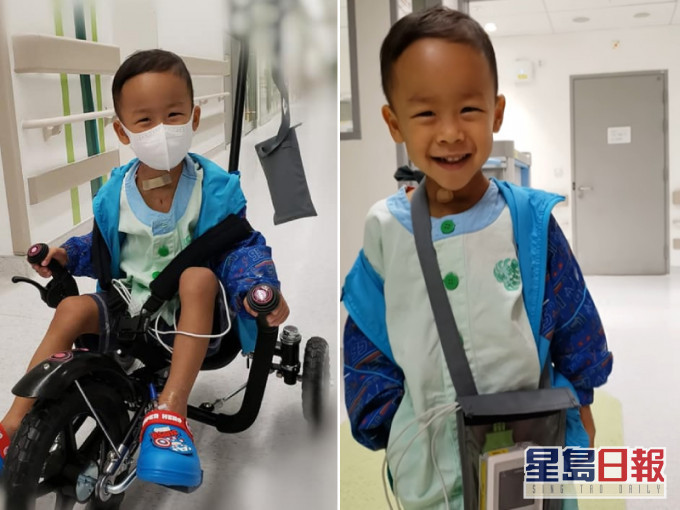 小鐵漢康復良好,可以落床運動。小鐵漢媽媽FB