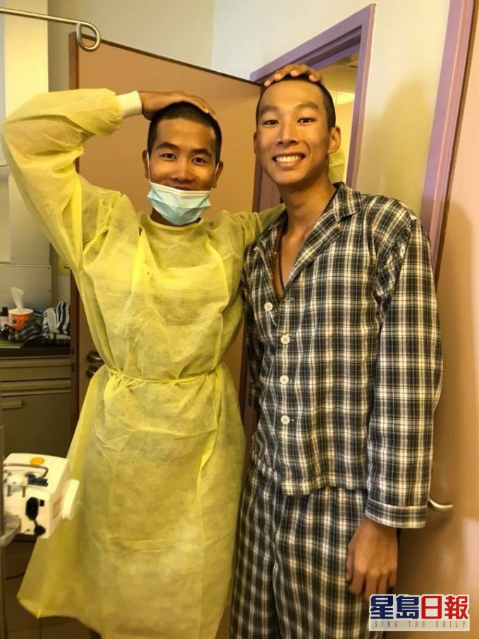 劉梓浩(右)在網上發起眾籌,盼能籌集足夠醫藥費力抗癌魔。網上圖片