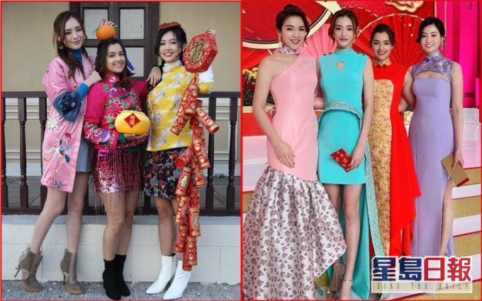 謝嘉怡同陳楨怡、郭柏妍齊派利是,感到好新奇。