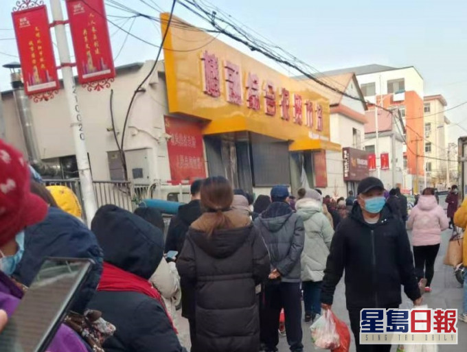 河北廊坊昨日實施封城。網上圖片