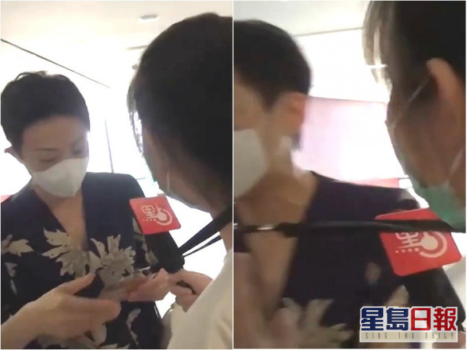 陈淑庄为拉扯「点新闻」记者证一事致歉。点新闻片段截图
