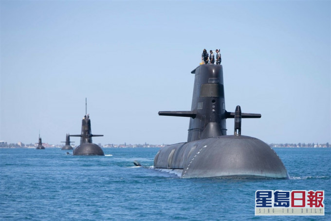 與英美正式簽署文件， 澳洲將添8艘核動力潛艇。網圖