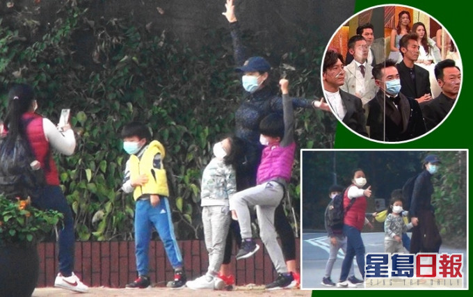 阿Mo与Aimee的防疫意识超高,不论自己或小朋友去到边都戴实外科口罩。