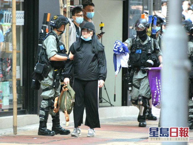 示威中被捕人士。資料圖片