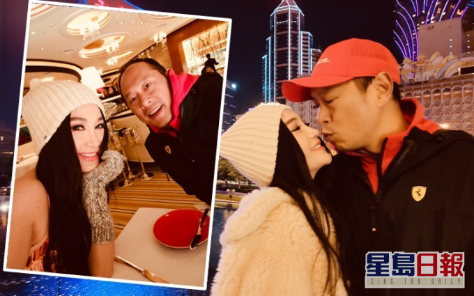 溫碧霞同老公小別勝新婚,甜蜜恩愛。