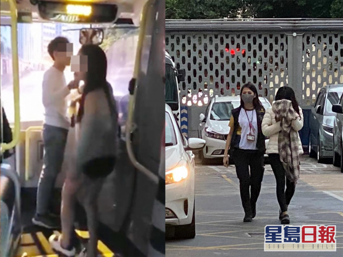 警方拘捕該名涉案女子。網上影片截圖