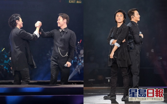 第一次在红馆合唱的伊健和黎明,希望联手令疫情尽快消失。