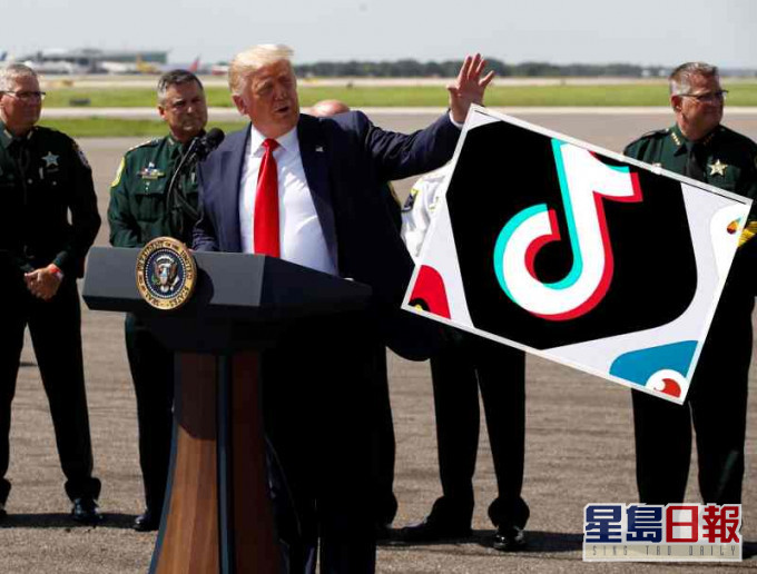 特朗普指将封杀抖音海外版「TikTok」。AP