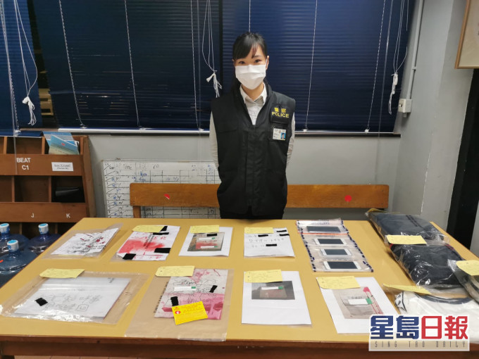 警方清晨拘捕5名男子涉半年内在全港各区非法收数 。