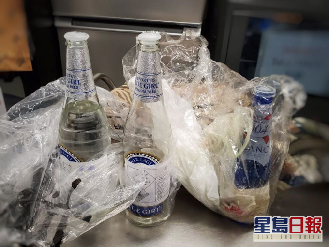 警方检获汽油弹。警方FB图片