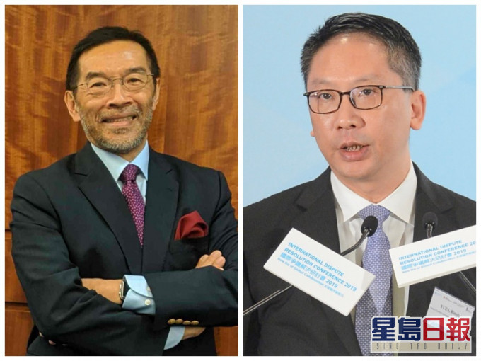 政府委唐家成(左)及袁國強(右)即日起任國泰航空董事局觀察員。
