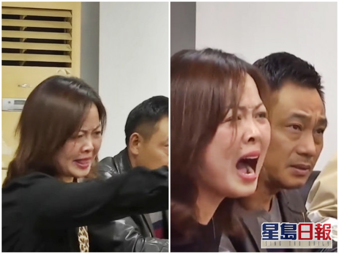 洛洛的父母激動地大拍桌子,並哭訴對女兒的愛。影片截圖