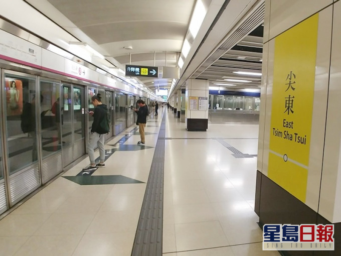 柯士甸站與尖東站之間路軌現裂縫已修復。資料圖片
