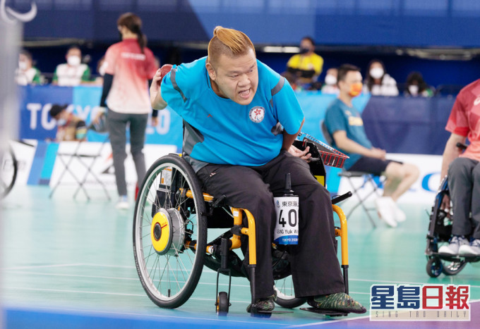 梁育榮勇奪銅牌。 香港殘疾人奧委會暨傷殘人士體育協會資料圖片