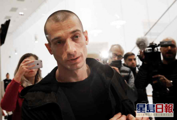 帕夫倫斯基於周六在巴黎被警方拘捕。AP