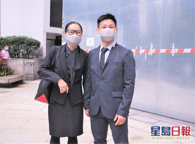 被告汤伟雄(右)及杜依兰(左)。资料图片