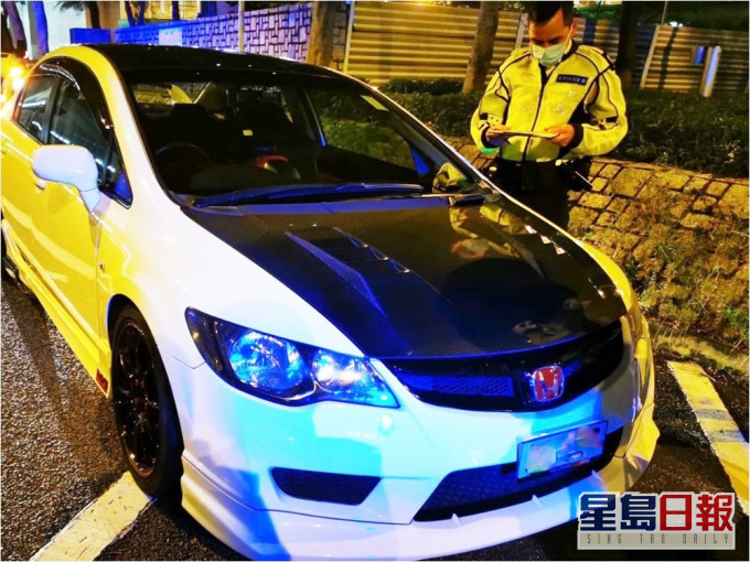 警方在本月9日至11日進行打擊非法賽車的行動。警方圖片