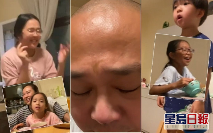 細仔道申、大女霏霏都講到企晒起身好激動,二女熹熹講埋一份,細女機機坐住媽咪大脾,Bob嫂反而聽到笑晒口。