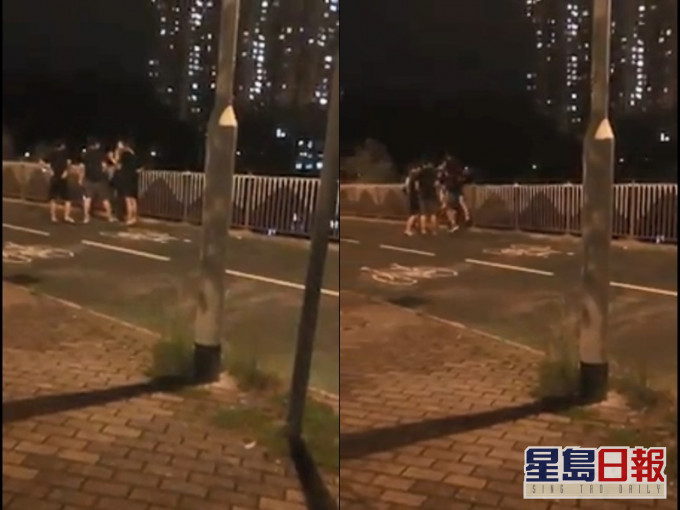 將軍澳一名男子早前遭4漢圍毆。 網民Teresa Ng影片截圖