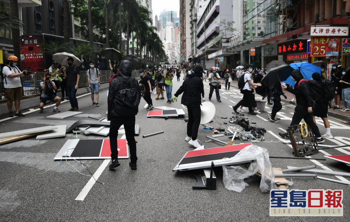 香港爆發反對國安法示威。資料圖片