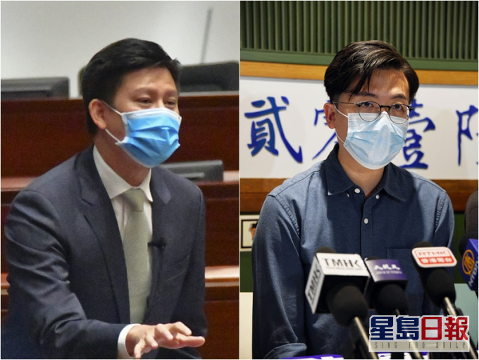 公民黨譚文豪(左)、林瑞華(右)接獲選舉主任信件。資料圖片