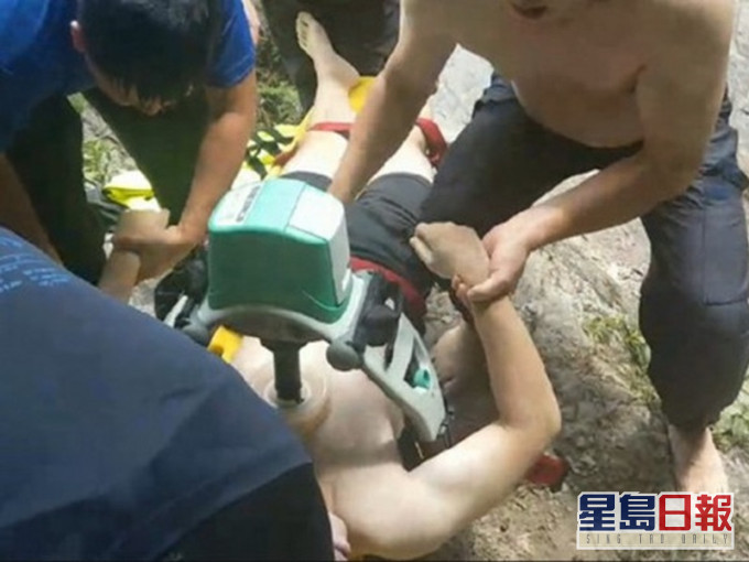 澳門留學生在武潭瀑布戲水時溺斃。網圖