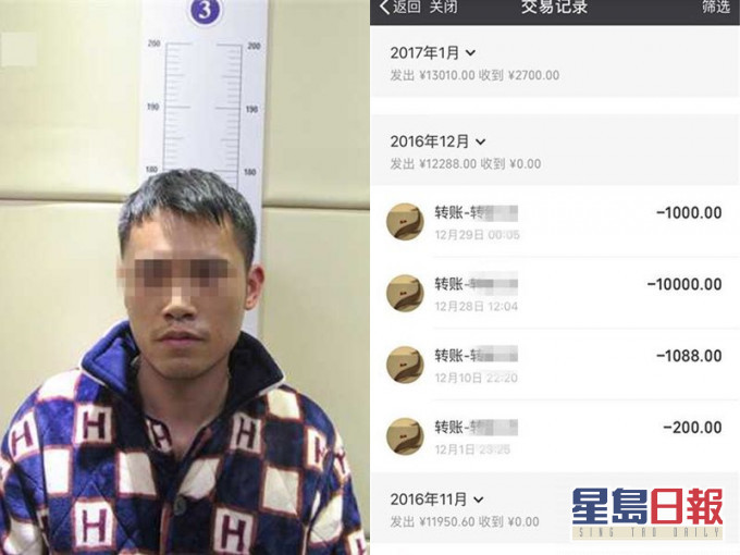 张男两年间骗赵男20多万元人民币。网图