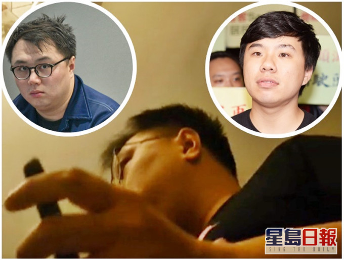 王百羽在fb上載短片。小圖:王百羽(左),李軒朗(右)。資料圖片