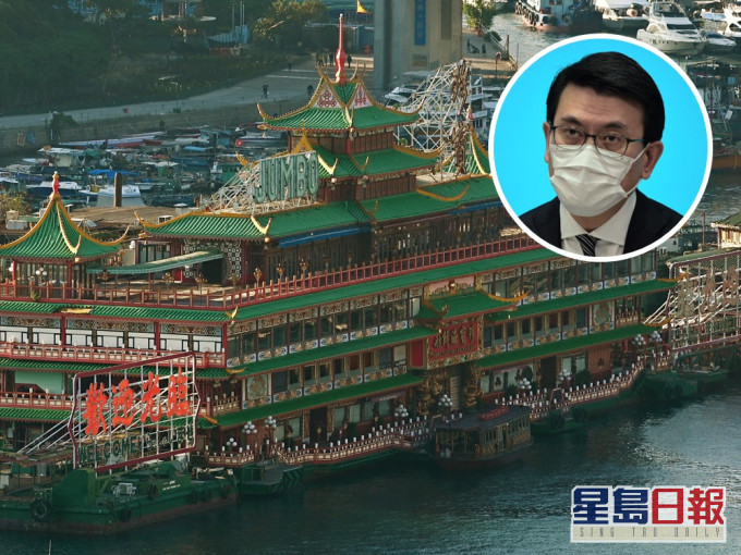 邱騰華指珍寶海鮮舫是本港獨特標誌。資料圖片