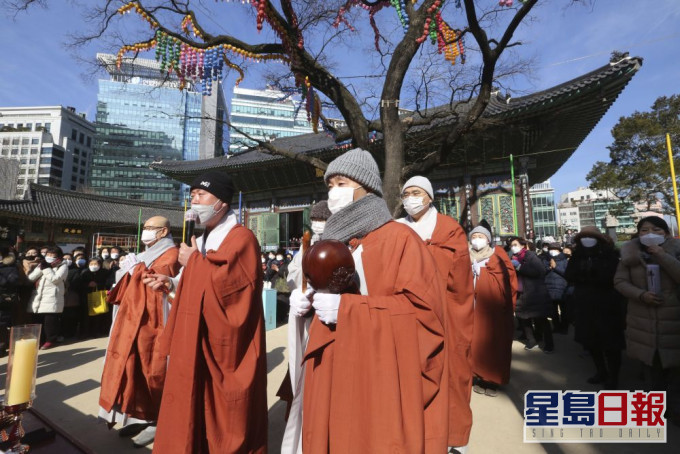南韓過去一日新增467人確診。AP圖片