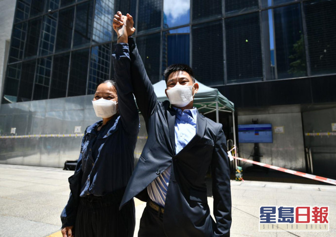 湯偉雄(右)、杜依蘭(左)。