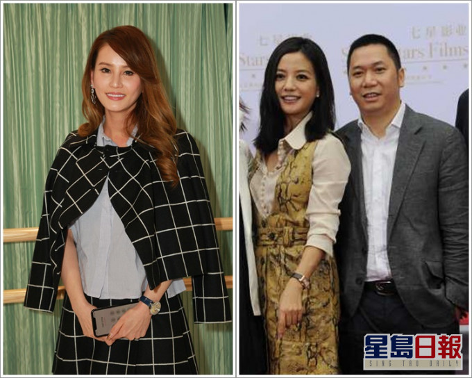 蔡一凤(左);赵薇及其丈夫黄有龙(右)。资料图片