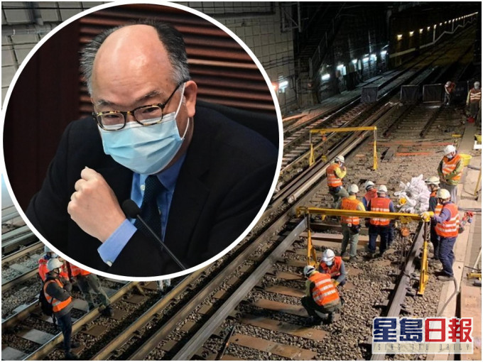 陳帆(小圖)表示政府經研究後建議在運輸及房屋局轄下成立鐵路署。