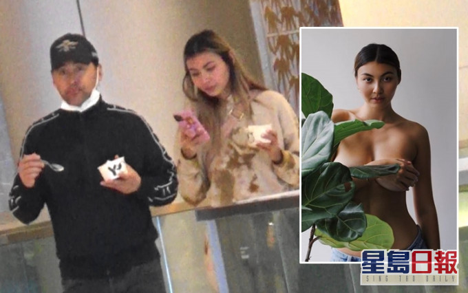 王敏德食住乳酪同個女傾偈,但個女就唔多想理佢。
