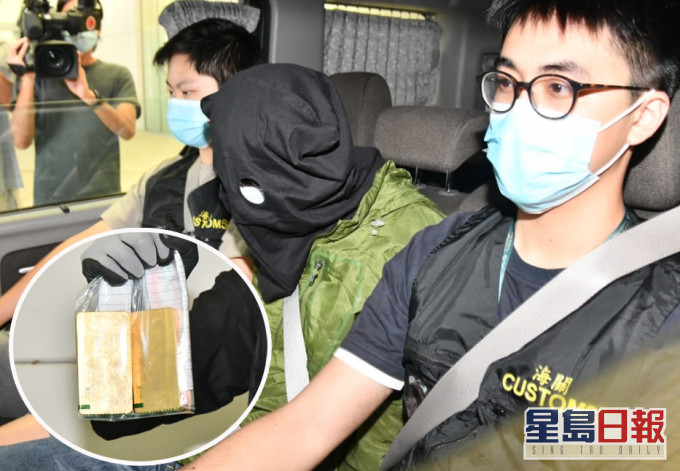 59歲男司機涉案被捕,圖為檢獲的部分走私黃金。